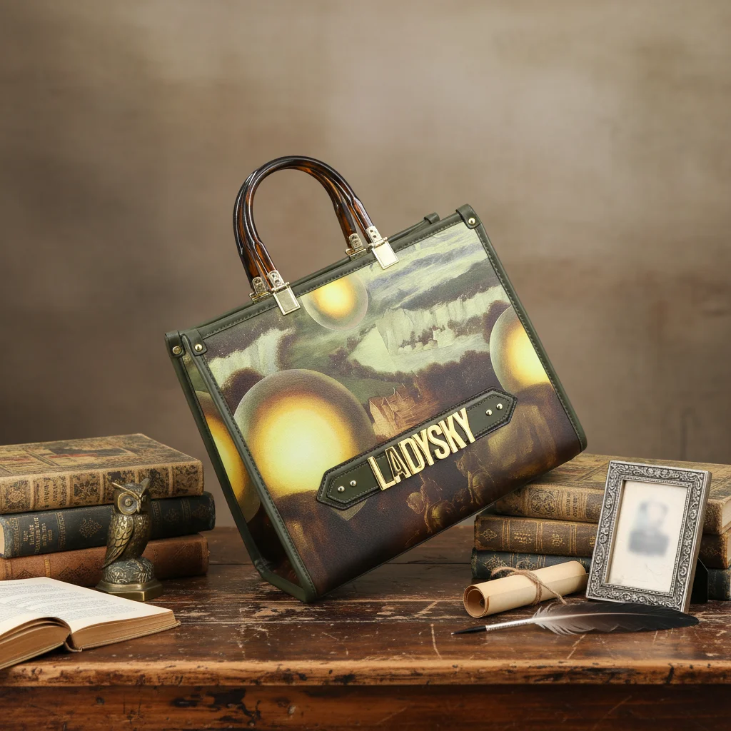 

Fashion Large Size Tote Bag Ladysky Private Label laptop bag Quality Designer book bag Luxury Women Handbag Multiple bag 33cm