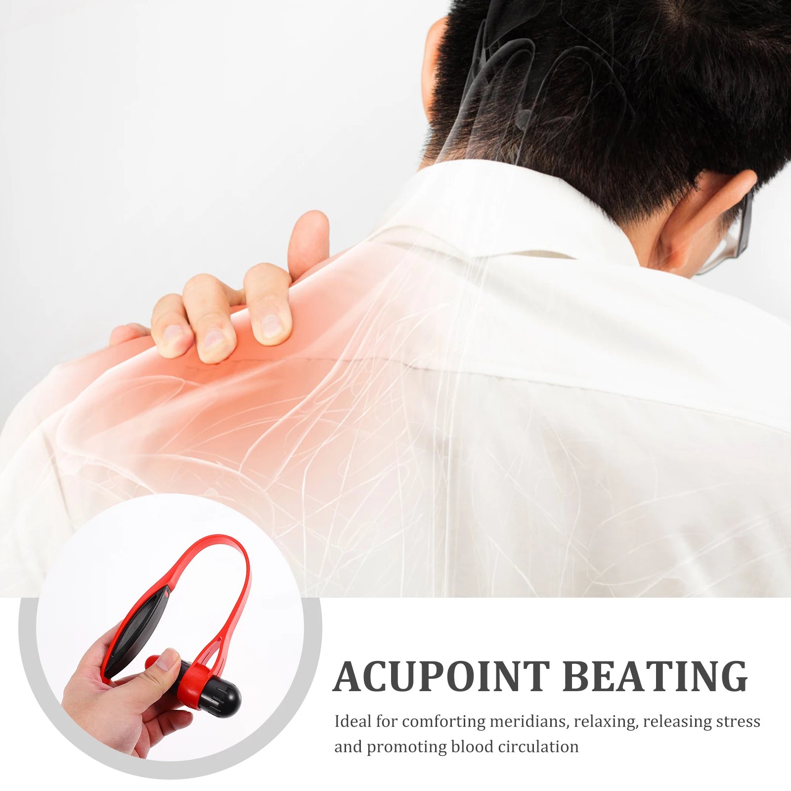 

Acupoint Massage Hammer Long H for Foot Neck Shoulder Leg Stress Relief Plastic Massager Home Office Use Promoting