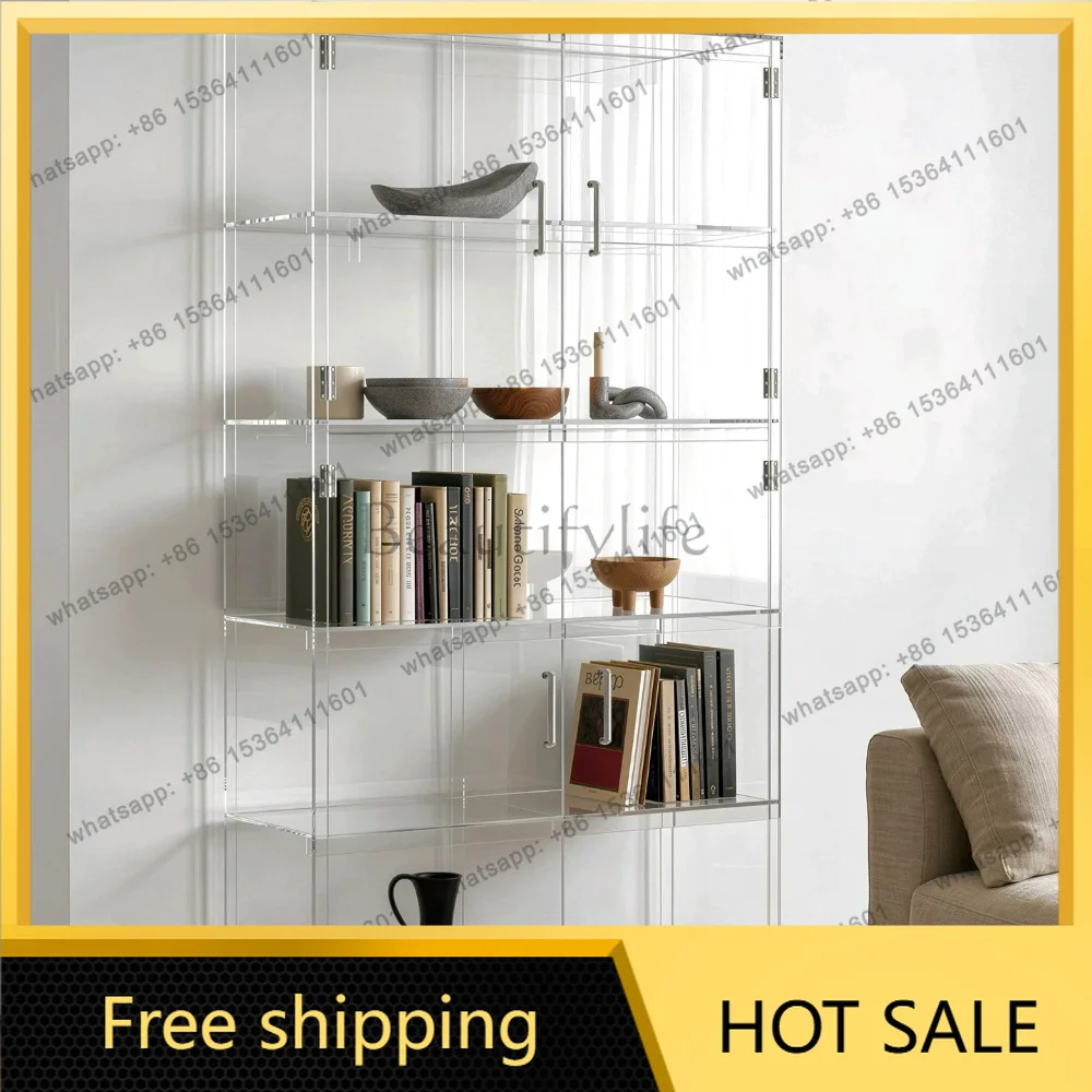 Factory Direct Simple Display Cabinet Dust Door Bookshelf Corner Acrylic Storage Display Cabinet