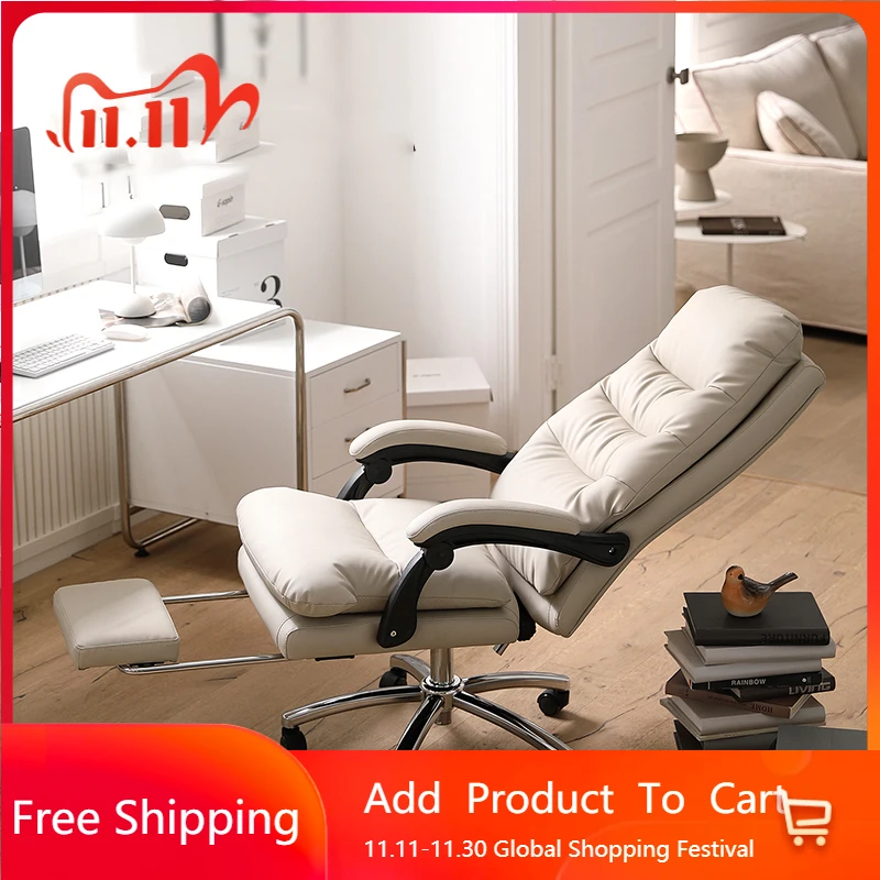 

Leather Back Support Office Chairs Design Disain Ergonomic Floor Office Chairs Swivel Black Cadeira Gamer Frete Gratis Furniture