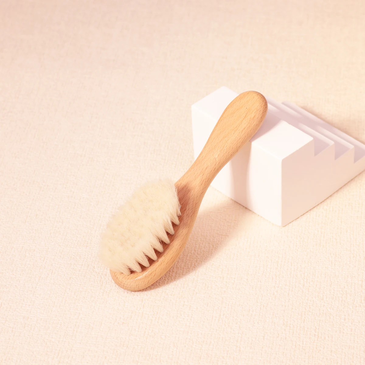 Wooden Ultra Soft Goat Hair Brush with Handle, Natural Dust Removal Brush, Essential for Travel for Hair Accessories view 5