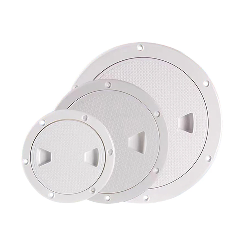 Transparent Detachable Cover ABS Round Inspection Hatch Cover Plastic White Black Boat Screw Out Deck Inspection Plate 4\