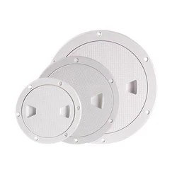 Transparent Detachable Cover ABS Round Inspection Hatch Cover Plastic White Black Boat Screw Out Deck Inspection Plate 4