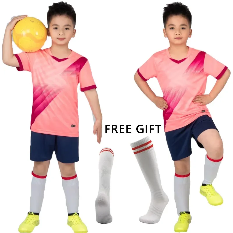 1 Pair Football Soccer Over Knee Socks Free Gife Boys Football Jersey tracksuit Customizable Children Football Jerseys Sets