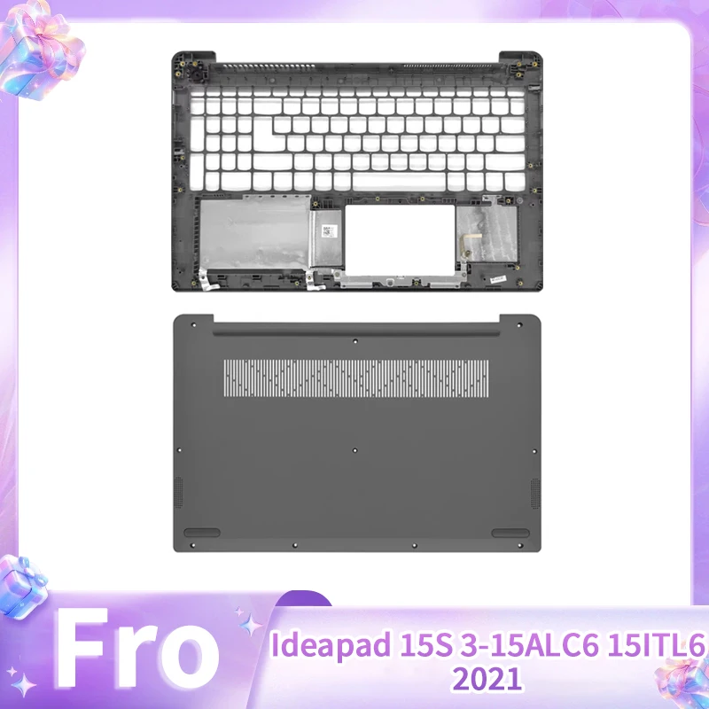 

New Laptop Replace Cover For Ideapad 15S 3-15ALC6 15ITL6 2021 Palmrest Upper Top Case Bottom Cover Gray