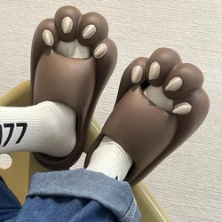 Cute Tiger Paw Slippers Men New Summer Outdoor Slides Shoes Unisex Funny Cartoon Bear Cat Claw Lovers Slipper Novelty Flip Flops
