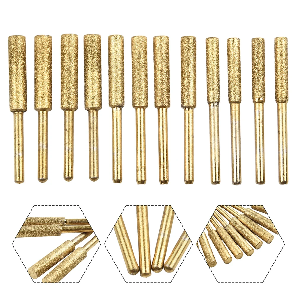 

Brand New High Quality Chainsaw Sharpener Diamond Yard 12pcs 3 Size/4pc 4/4.8/5.5mm Accessories Burr Spare Parts