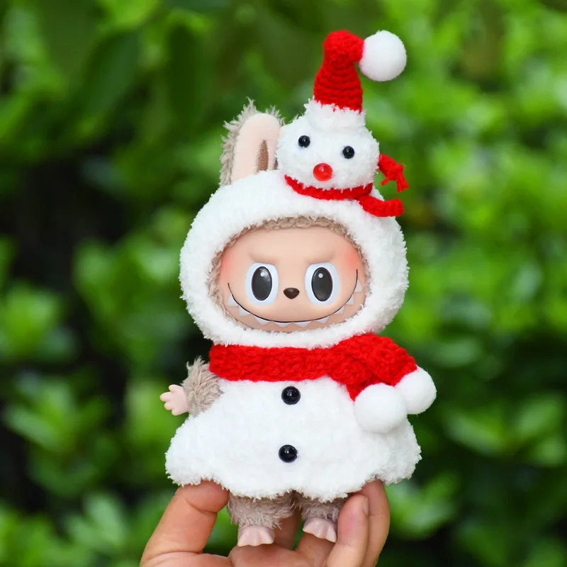 

17cm Labubu Doll Clothes Handmade Cute Animal Cosplay Set Adorable Figurine Outfit Soft Doll Dress Up Accessories for Labubu