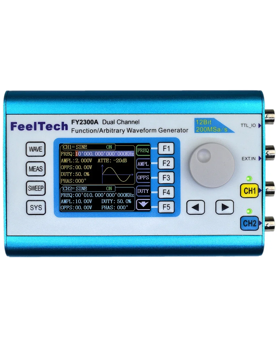 

FeelTech FY2300 12M 20M Digital DDS Dual-Channel Function Frequency Meter Multifunctional Higher Stability Signal Generator