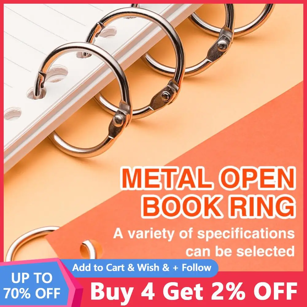 5/10Pcs 20-88mm Assorted Sizes Metal Loose Leaf Book Binder Rings For Diary Scrapbooks Albums Flashcards Curtain Documents