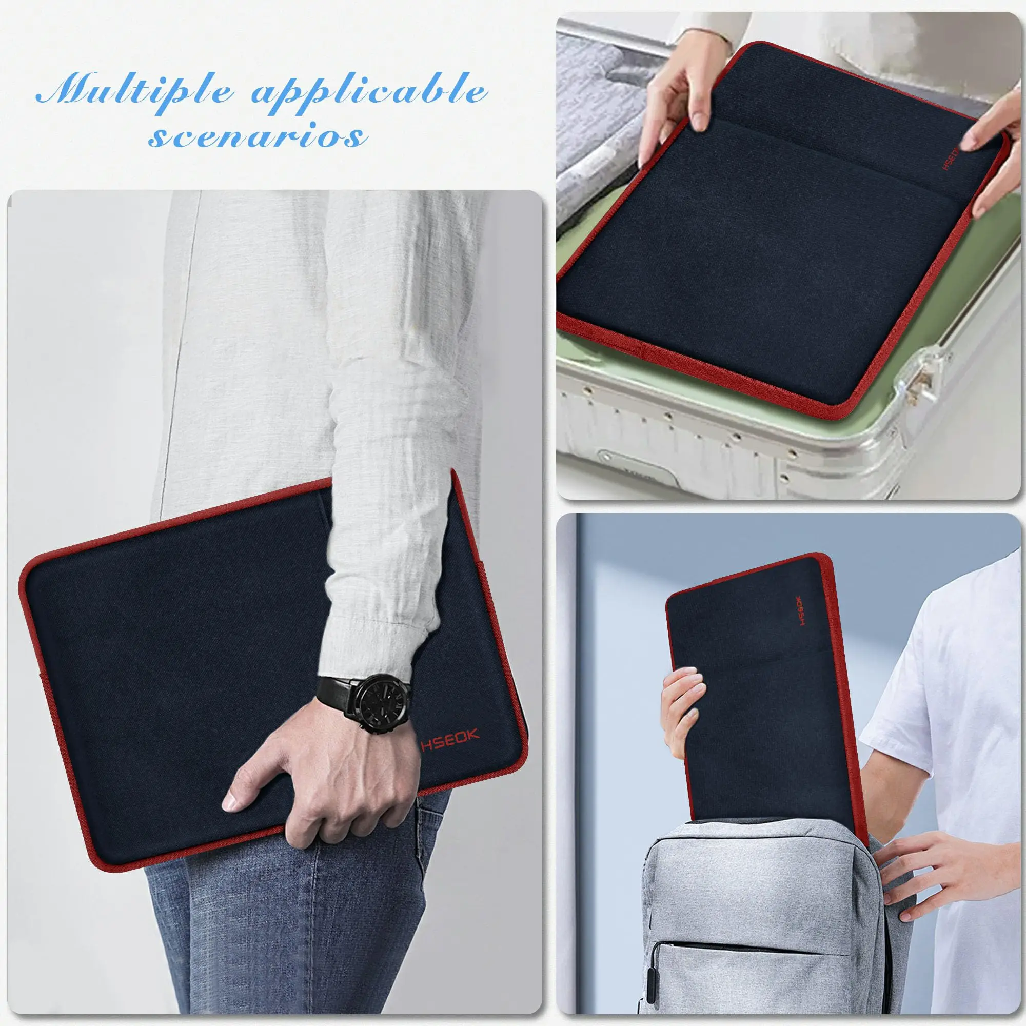 Funda para portátil de 13 pulgadas, maletín Compatible con MacBook Air/Pro M1 M2, bolso resistente al agua