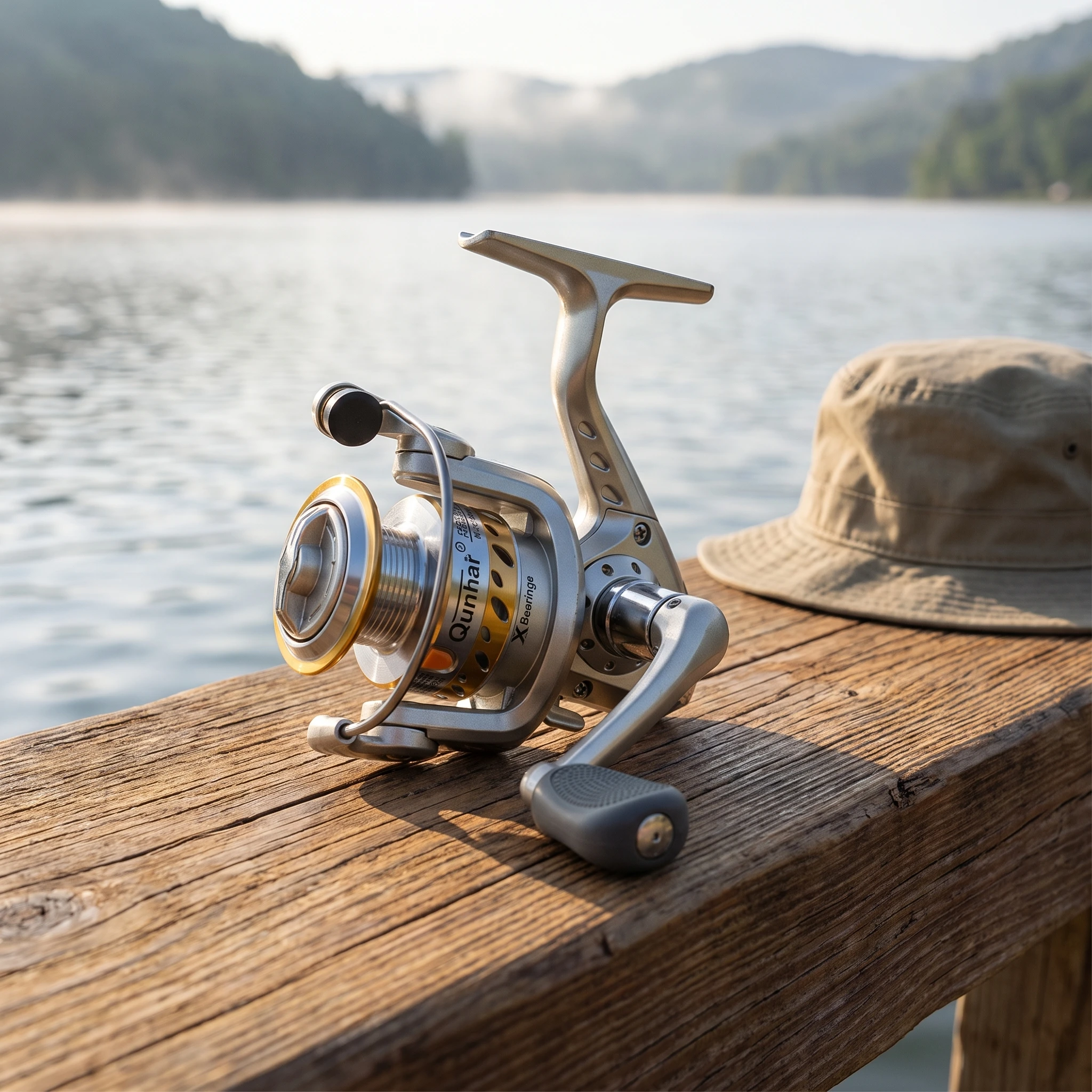 Moulinet de pêche spinning Goture pour eau salée et eau douce, moulinets de pêche avec frein maximal, bobine en métal, interchangeable gauche/droite.