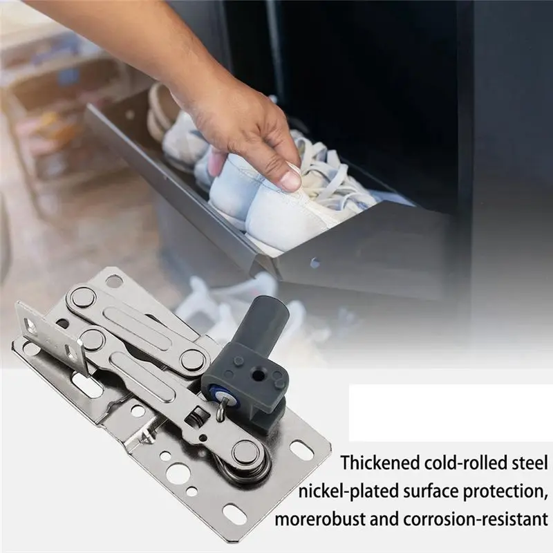 DT39 2 Pack Tip-Out Tray Hinges, Soft Closing Sink Front Cabinet Hinges, Standard for Kitchen Bathroom, Silver Metal