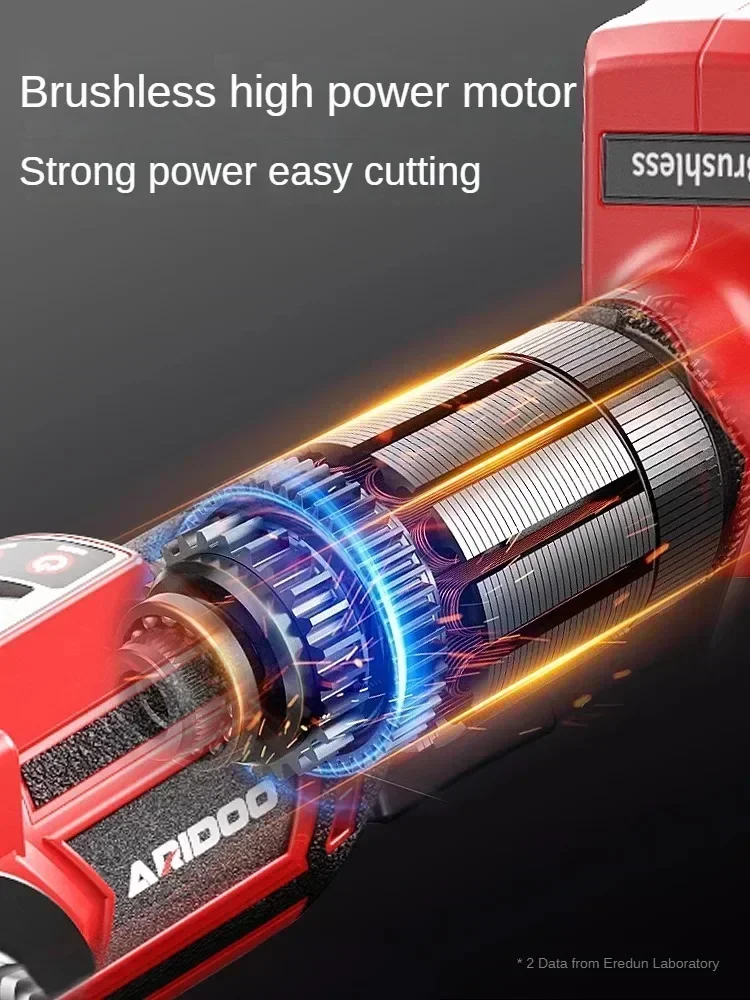 Meuleuse d'angle compacte au lithium sans balais, polissage et coupe canoniques