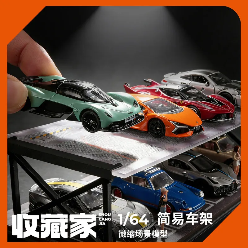 1/64 Scale Display Stand Miniature Scene For Mini Gt Die Cast Car Model Storage Dust Proof Collector Display Ornament Hot Gift