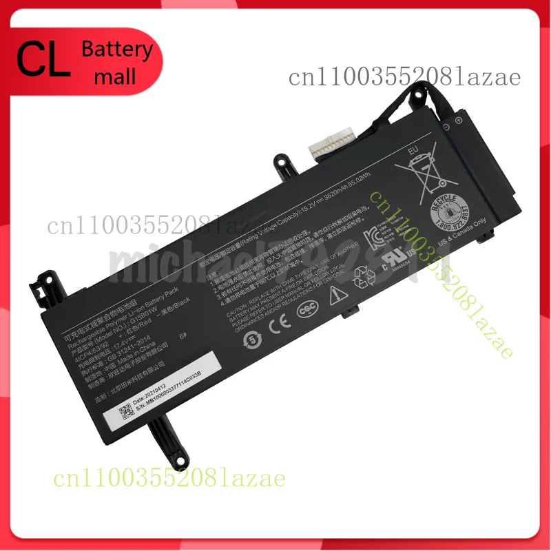 

Genuine Battery for Xiaomi Gaming 15.6'' 7300HQ 1050Ti 1060 171502-A1 G15B01W