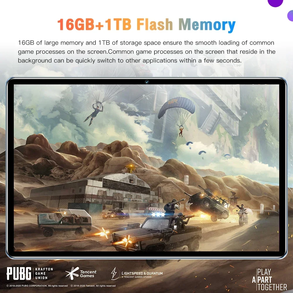 2024 NEW Pad 6 Pro Android Tablet PC Android 13 11 Inch 16GB 1T 5G Dual SIM Phone Call GPS Bluetooth WiFi Google Tablette PC Mi