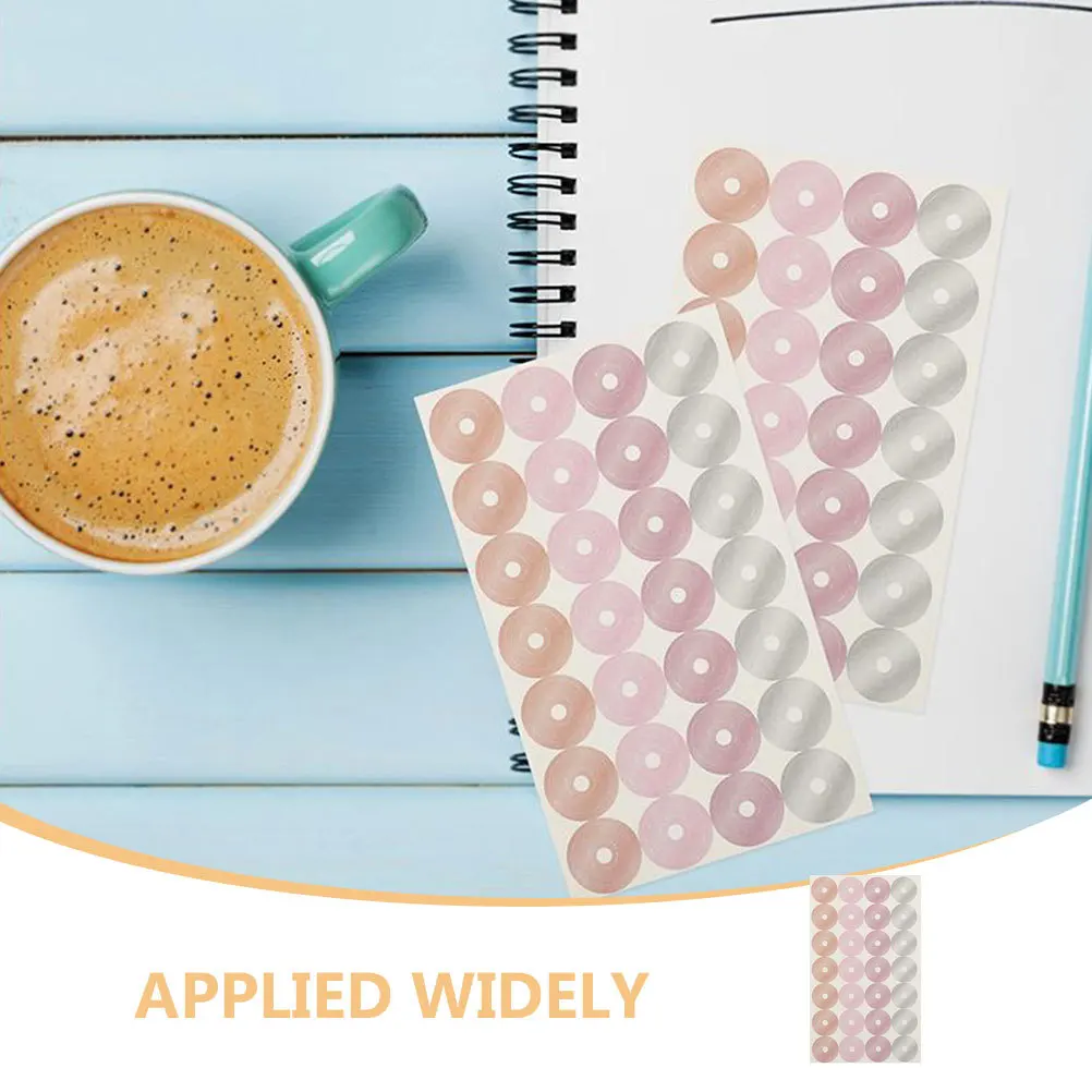 

32 Sheets Paper Hole Reinforcement Stickers Protective Labels Binder Ring Decorative Punch Repair Strong Adhesion Long Term