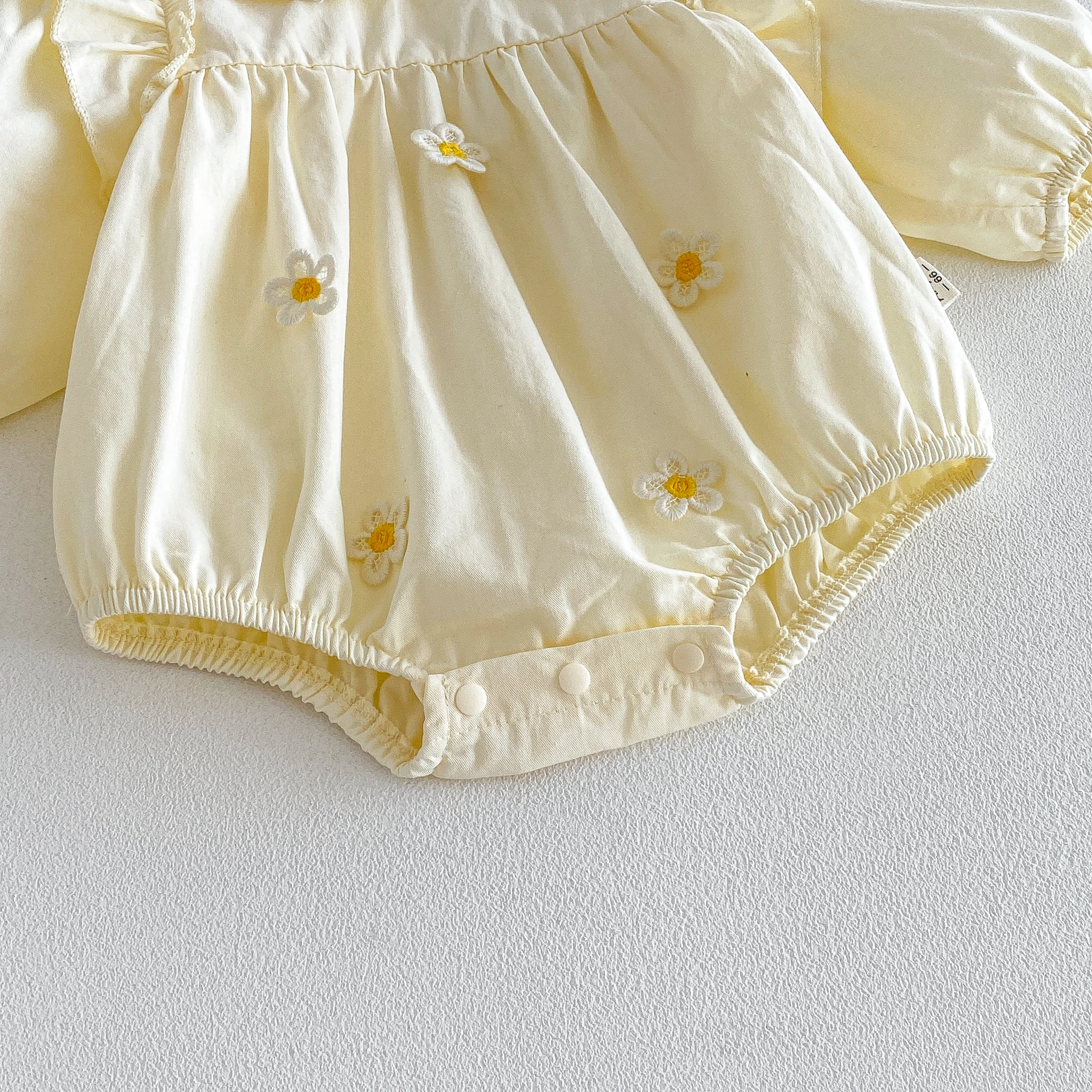 2026 Neues Herbst-Langarm-Dreieck-Krabbel-Outfit für Mädchen, Niedliches Einteiler-Kleid für Säuglinge – Detail 7