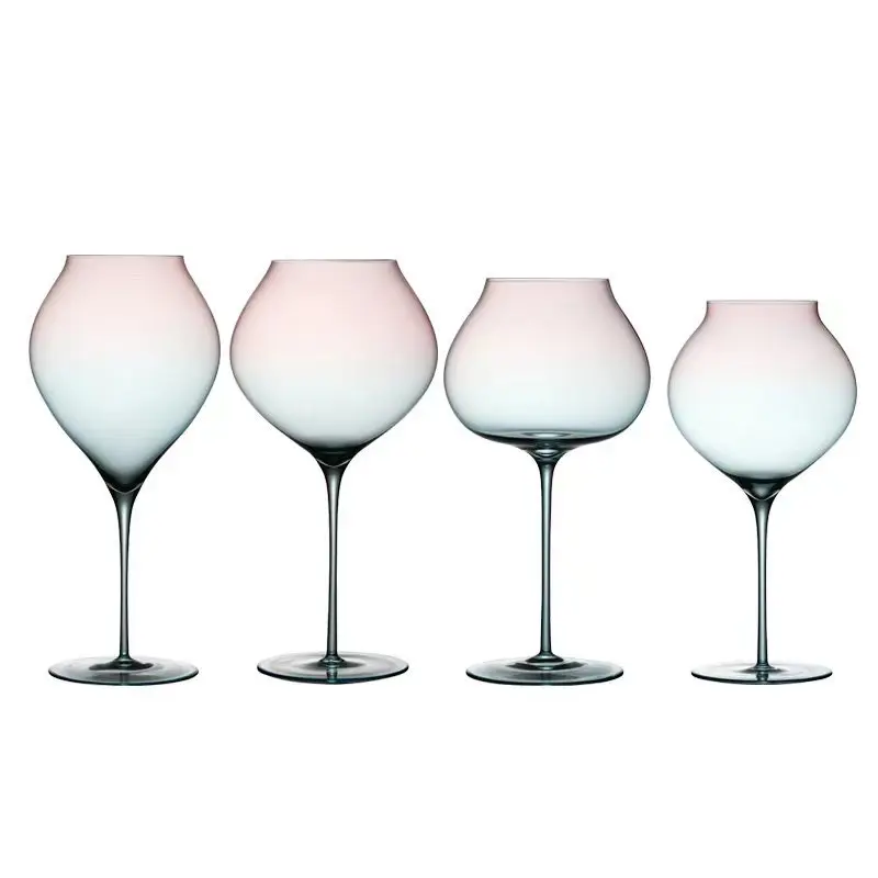 

Peach blossom wind stack glazed high-grade ultra-thin red wine glass Burgundy goblet wine change red wine glass