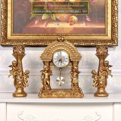 Angel Pendulum Clock for Home Decoration Luxury Retro Wine Cabinet and Porch TV Cabinet Furnishings for Living Room