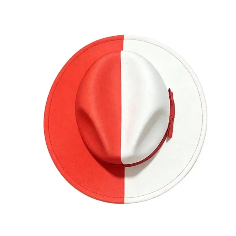 A52E Double Color Cloche Hat Top Hat Classical Gentleman Design Multiple Occasion