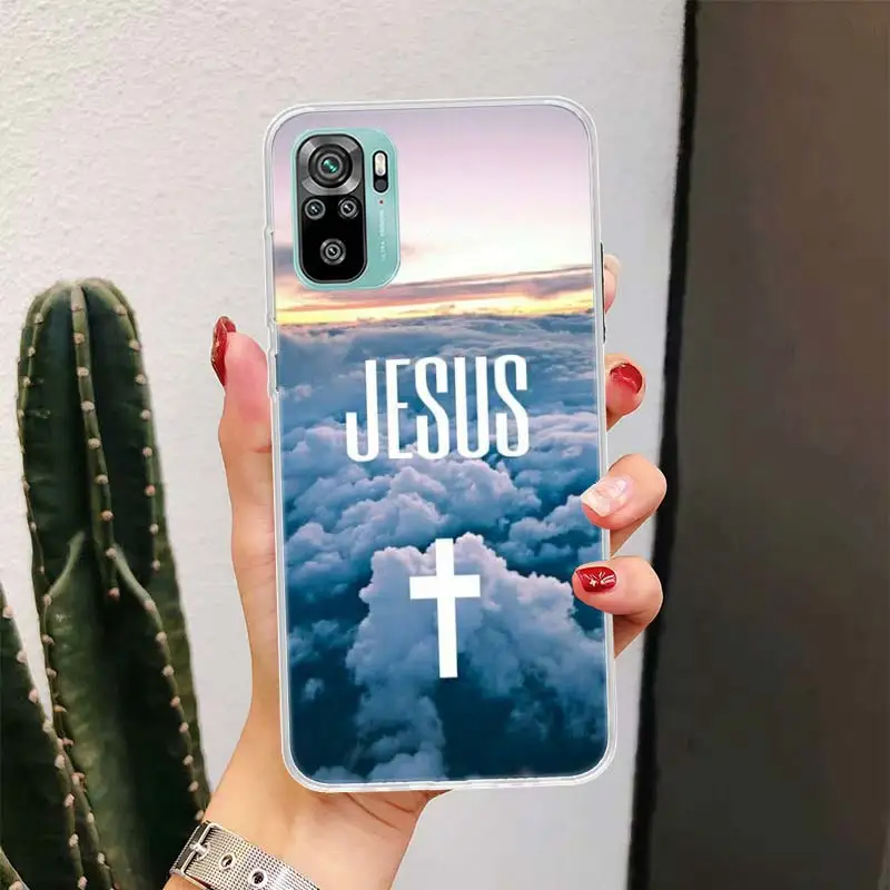 God Jesus Pray For Xiaomi Redmi 10 12 10A 10C 12C 9 9A 9C 9T Phone Case 8 8A 7 7A 6 6A S2 K20 K30 K40 Pro Cover Coque