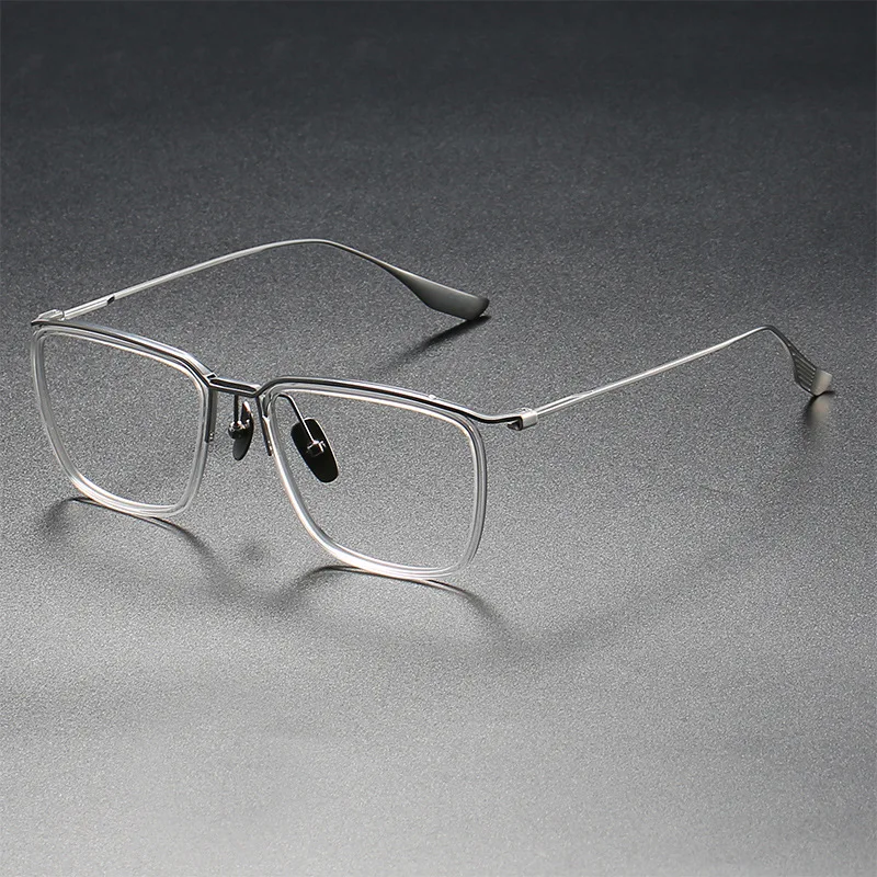 BLMUSA (L) Ultralight Pure Titanium Progressive Prescription Glasses Men Blue Light Light Photochromic Optical Myopia Eyeglasses