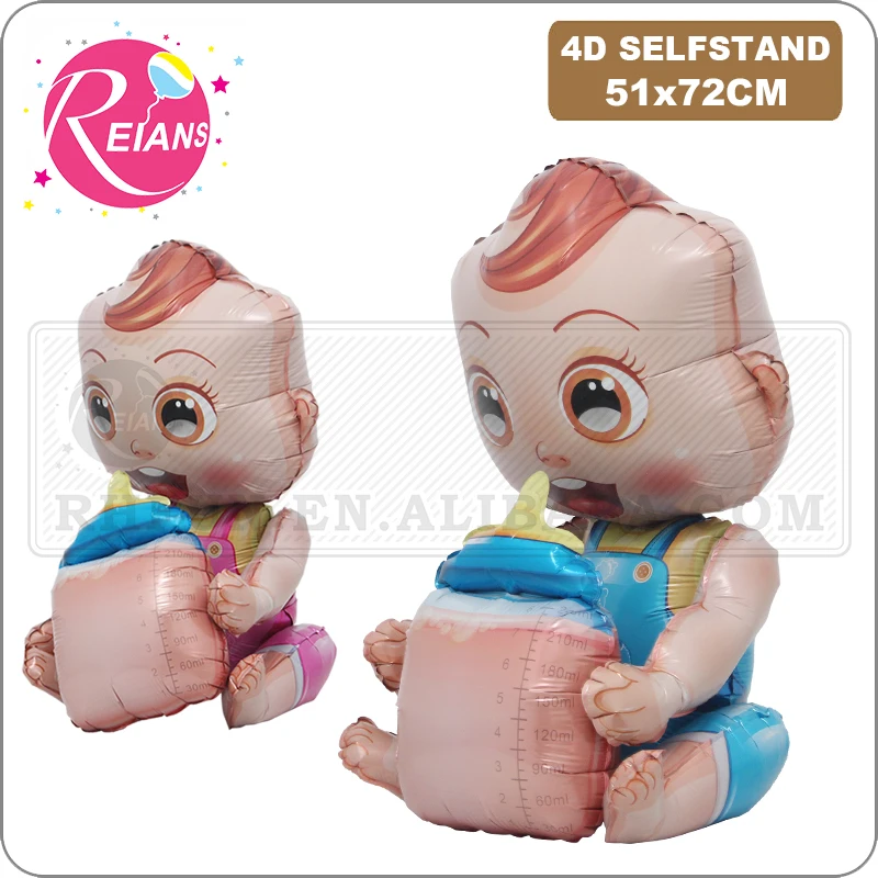 4D Standing Lovely Baby happy 100 days Foil Balloon Girl Boy Shower Birthday Party Decoration Kids Gift Inflatable Toy Globos