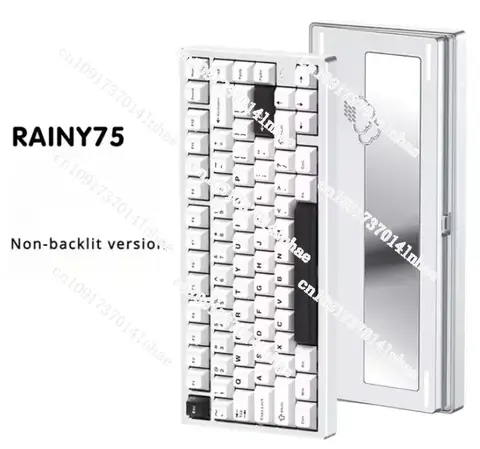Klawiatura mechaniczna RAINY75, stop aluminium, tryb trójmodowy RGB, bezprzewodowa, konfigurowalna, hot-swap, podkładki GASKET RGB, akcesoria PC, prezenty