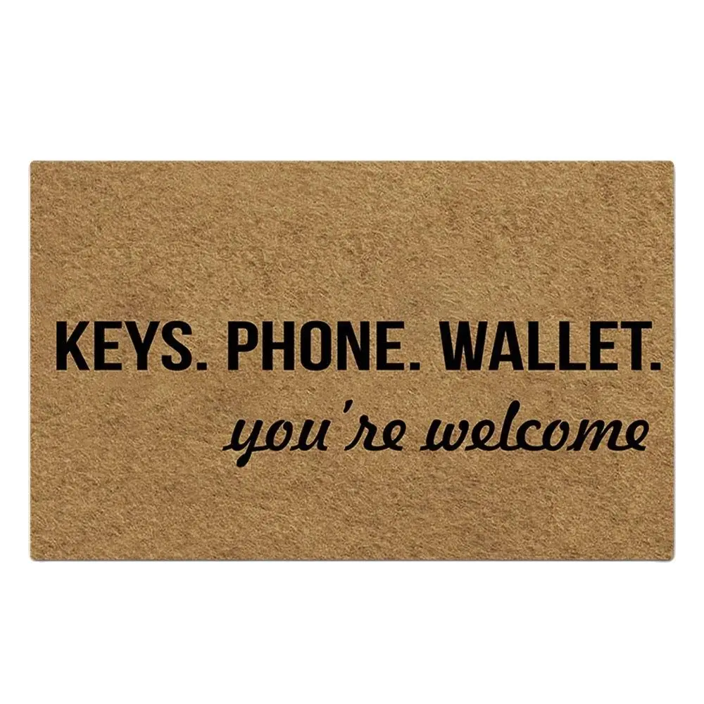 

Doormat Phone Wallet You're Welcome Funny Door Mat Entrance Floor Mat Indoor Outdoor Decorative Doormat Non-slip Rubber Backing