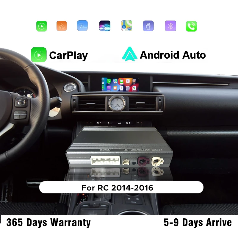 لاسلكي CarPlay أندرويد السيارات لكزس RC 2014-2019 نظام مزدوج التوصيل والتشغيل مرآة رابط الملاحة OEM يتحكم في اتصال سريع