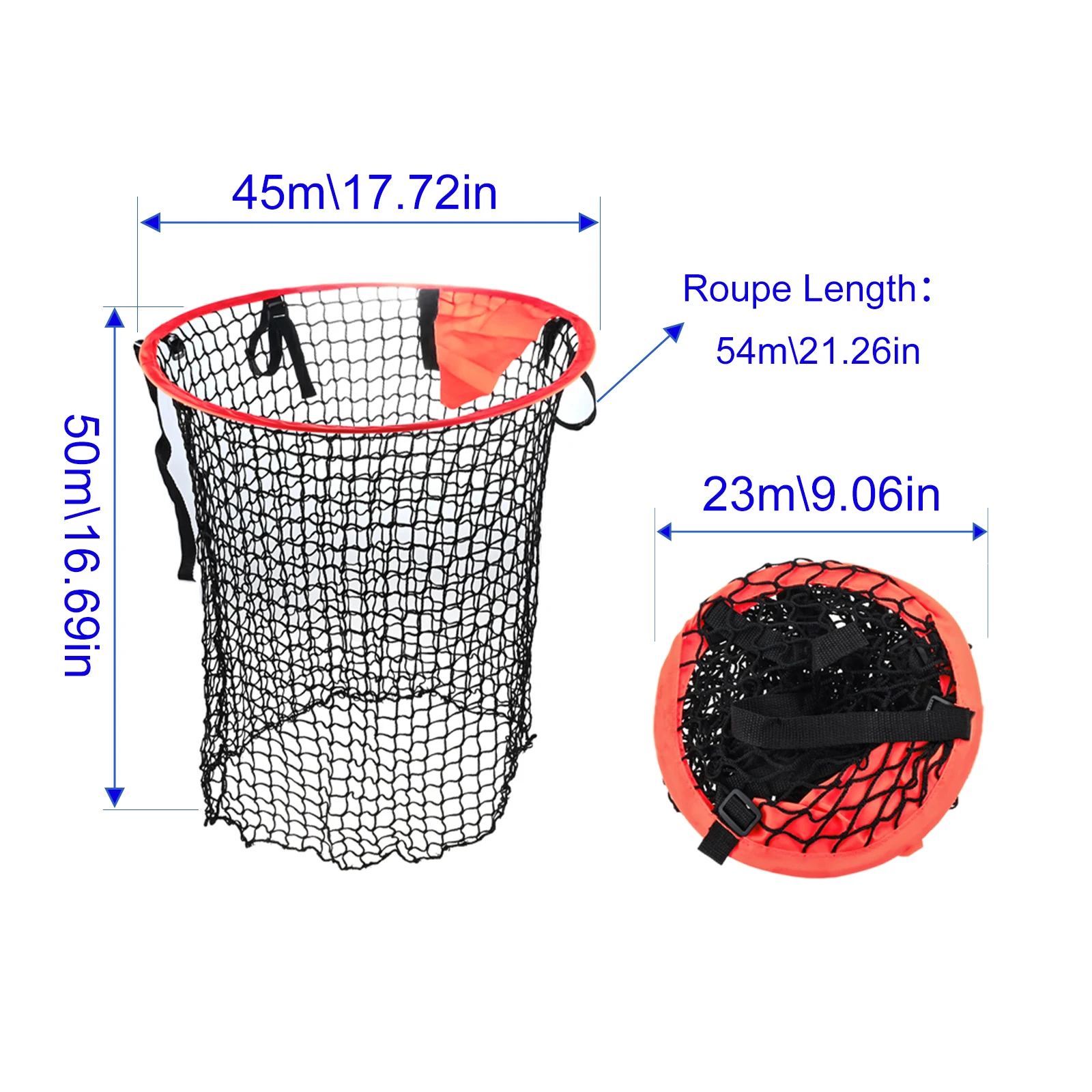 Diameter 45cm Light Foldable Top Bins Corner Soccer Goals Target Training Net & Carry Storage Bag for Football Shooting Accuracy