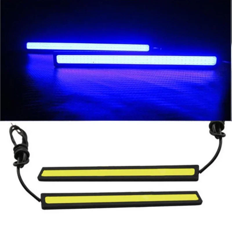 Car Daytime Running Light Car COB 10 LED Panel Light Strip Waterproof Light Bendable Auxiliary Headlight 12V
