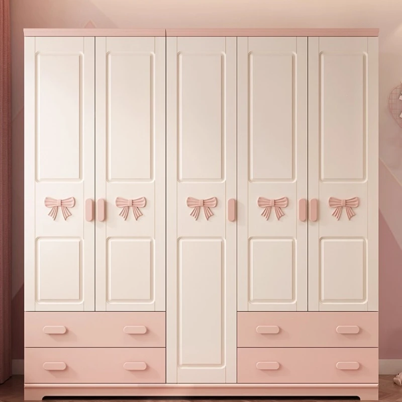 

Children's room storage wardrobe, two-door wardrobe, modern bedroom storage cabinet