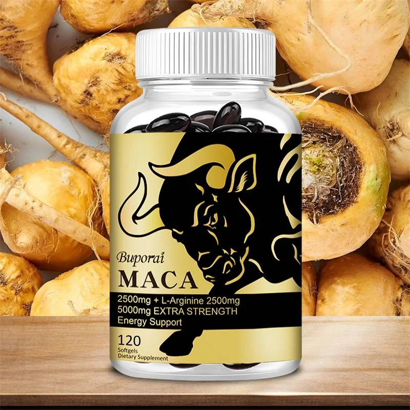 

Maca Root Supplement - with Panax Ginseng To Boost Energy, Improve Endurance, Muscle Strength and Athletic Performance