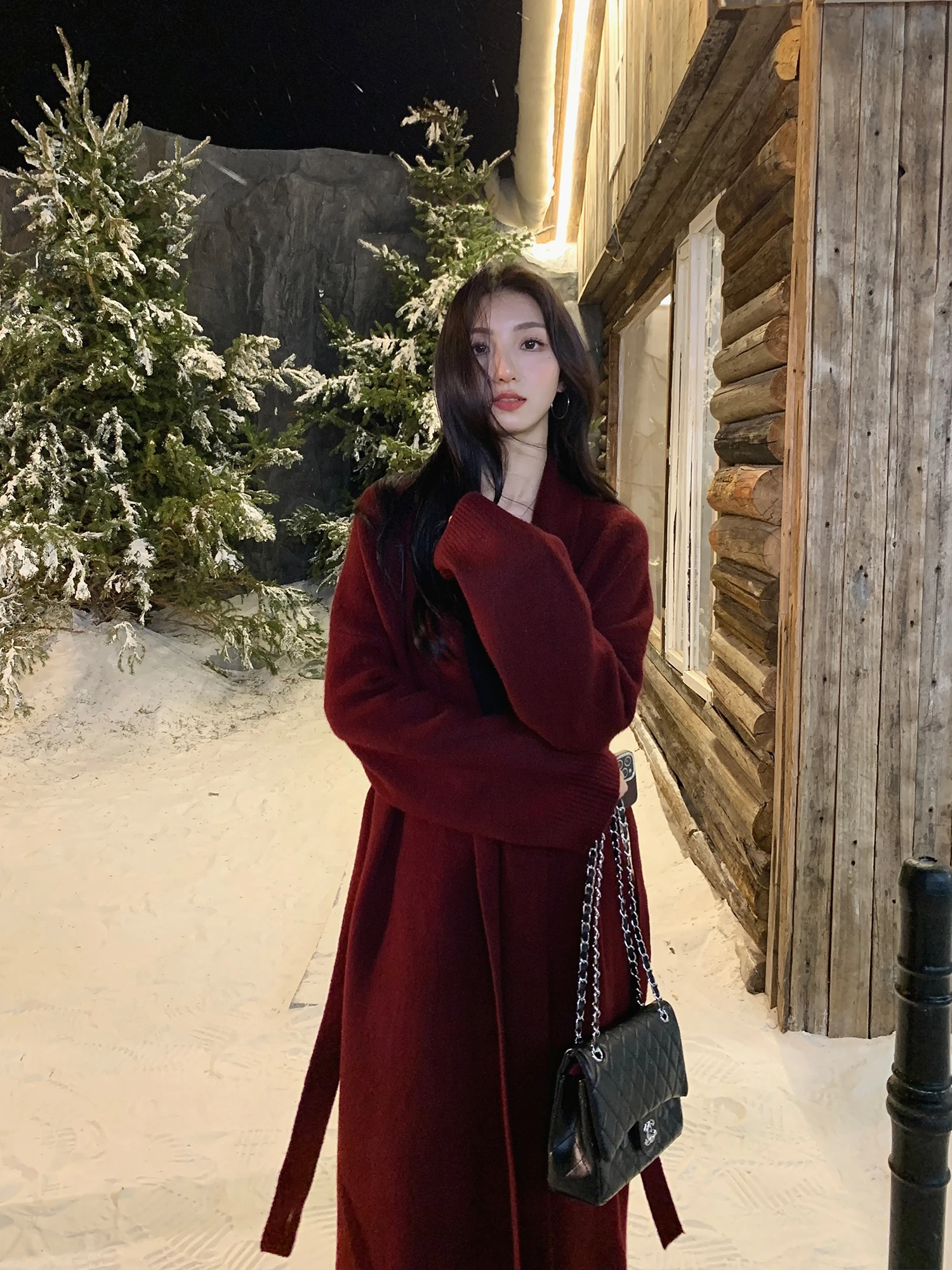 

Длинный открытый кардиган Mulvan, женский свободный вязаный топ с поясом, повседневное пальто средней длины Ele Sle Long Sve