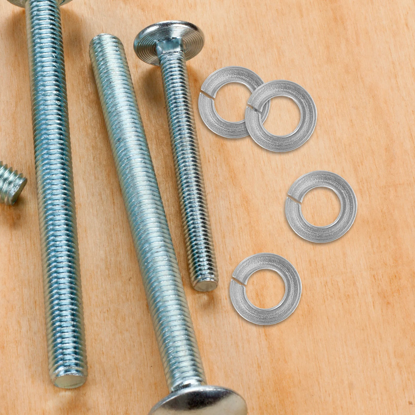 

100Pcs Stainless Steel Spring Lock Washers Smooth Surface Split Design for General Repair and Maintenance Use 1/4 Washer