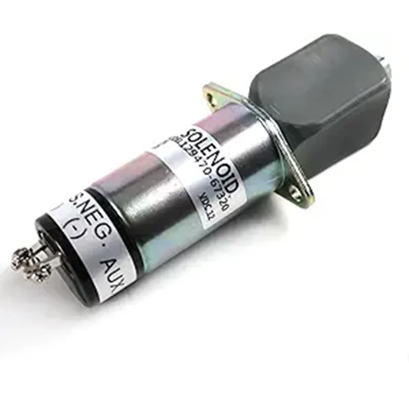 

12V 129470-67320 1504-12A6U1B1S2 Fuel Shutoff Solenoid 2 terminals for Woodward for Yanmar Diesel Engine