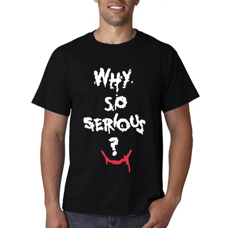 Holloween Joker Cosploy Costume Why so Serious Logo T-shirt Cotton Tops