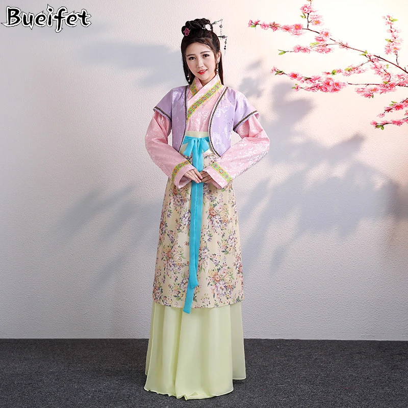 

Ancient Republic of China Miss Costume Tang Dynasty Folk Hanfu Dress Xiuhe Fairy Stage Performance Dance Costumes Cosplay Hanfu