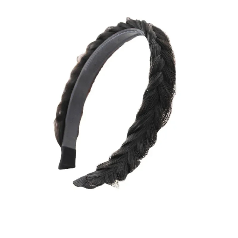 Moda Twist Braid Peruka Opaska na głowę Kobiety Ręcznie robiony warkocz Fishbone Opaska do włosów Plecione nakrycie głowy Akcesoria do włosów dla