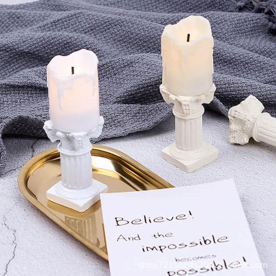 1 Pcs Mini Simulation Artificial Candle Night Light For Photography Shooting Props Photo Studio Backdrop Adornment Fotografia