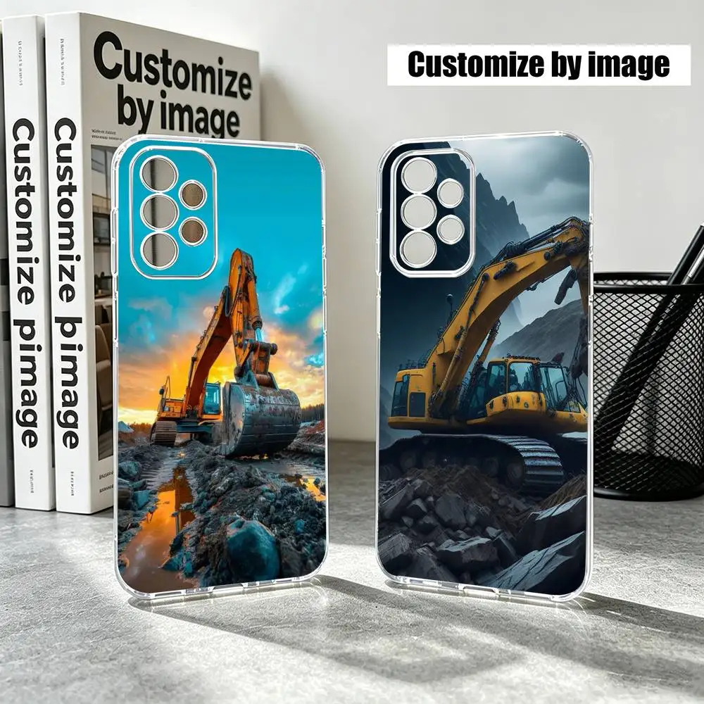 Classic E-Excavators  Phone Case For Samsung S25,S24,S21,S22,S23,S30,Ultra,S20,Plus,Fe Transparent Cover