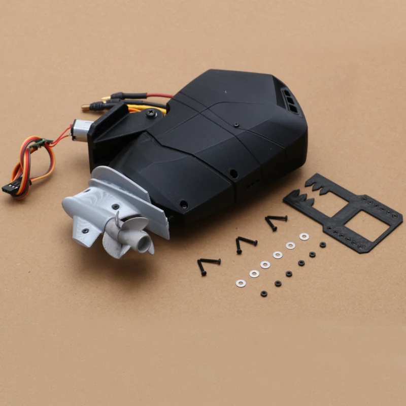 1 szt. RC łódź 3S silnik zaburtowy 3D wydrukowano powłokę podwójna przekładnia śmigłowa do zdalnego sterowania symulacja statku silnik mocy