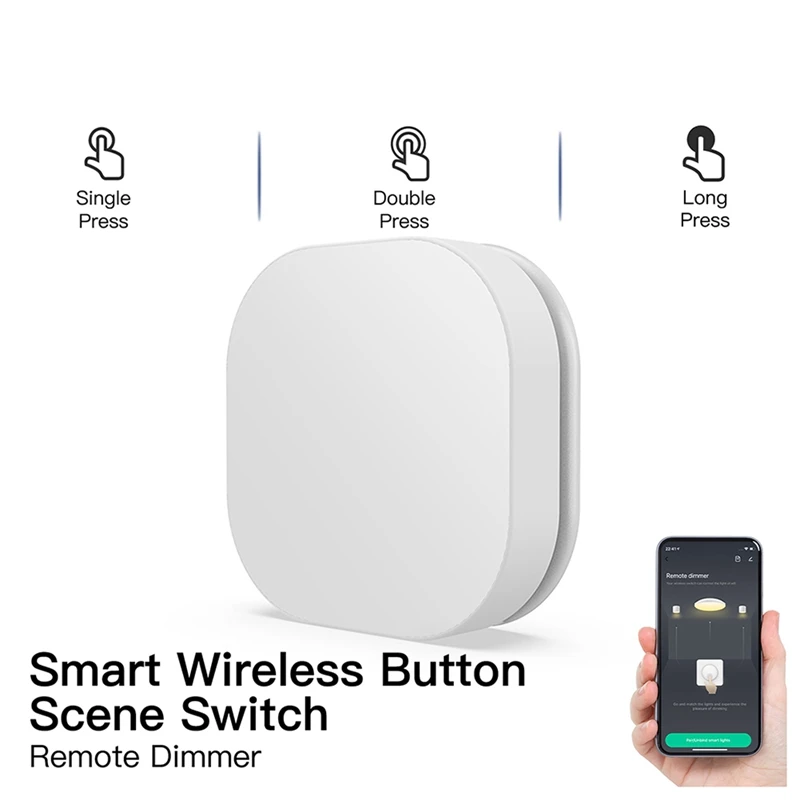 1PC White Tuya Zigbee 3.0 Smart Gateway Hub Smart Home Wireless Remote Control Wireless Scene Switch