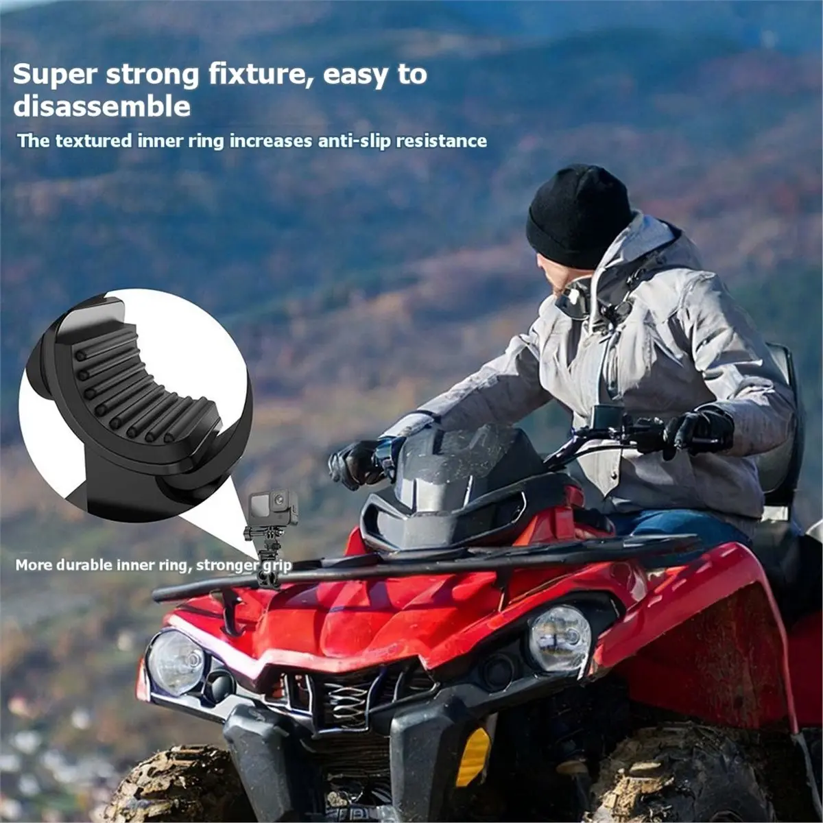 360° Rotatable Bike Handlebar Mount Quick Release Clamp for Pocket 4 X6 Action Camera Accessories