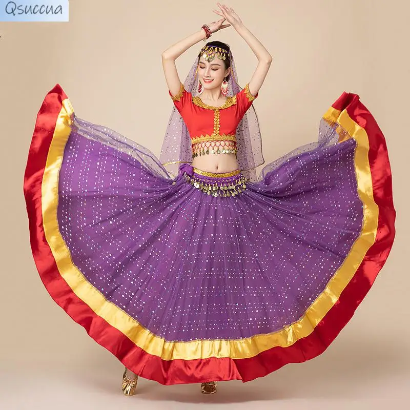 

Indian Dance Belly Dance Suit Holiday Performance Costume Big Swing Long Skirt Group Annual Meeting Adult Female