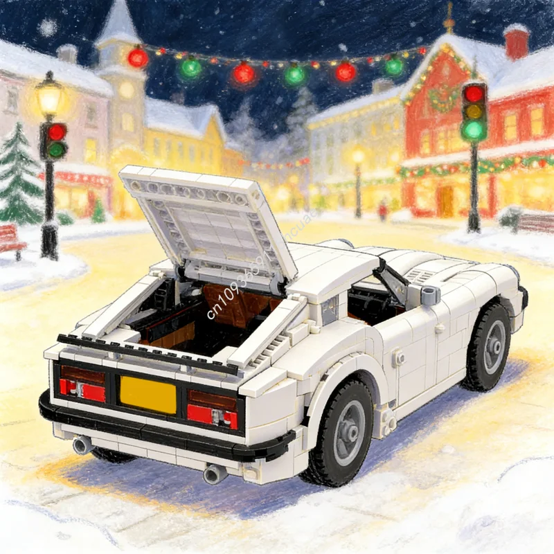 

1008 деталей MOC: Конструктор «Машина Fairlady Datsun Nissan», развивающая игрушка, идея для подарка на Рождество, для детей