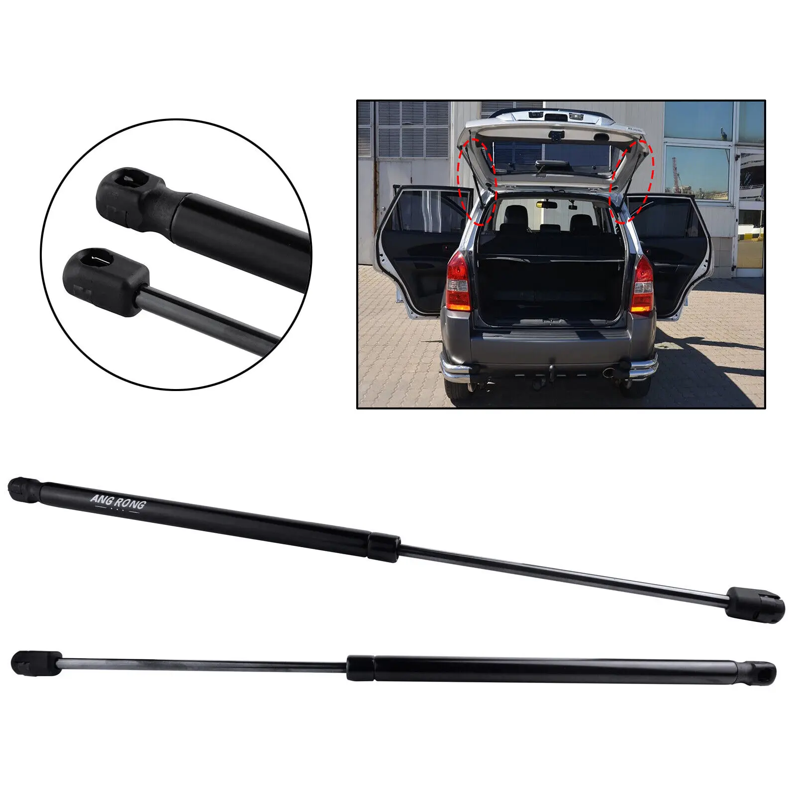 2X For Hyundai Tucson SUV JM 2004-10 Rear Tailgate Gas Struts Support 817712E000